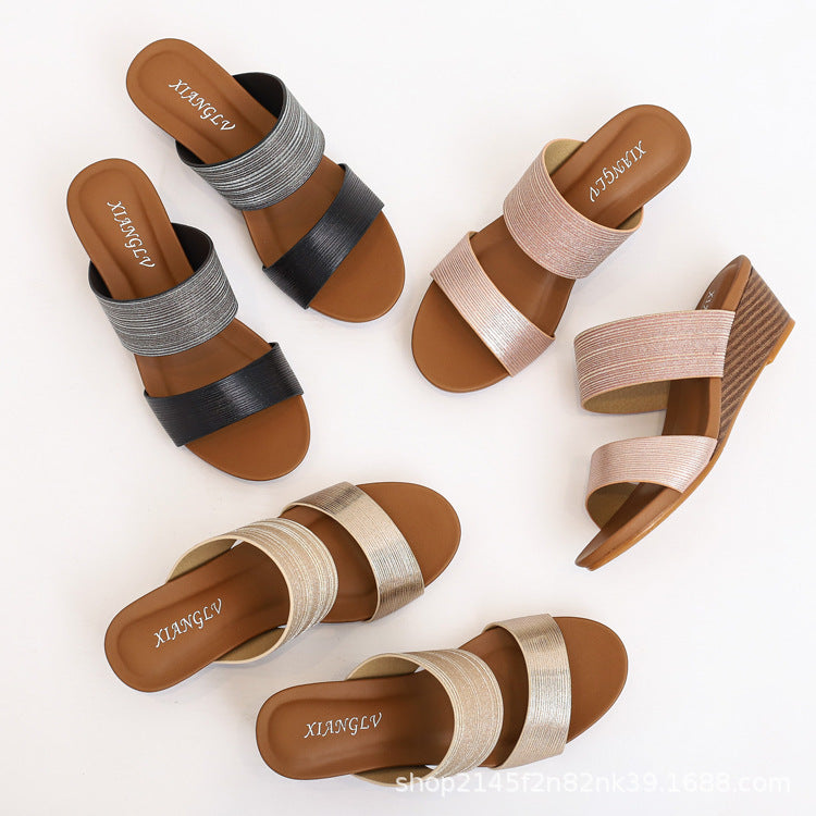 Sandals Women's Sandals and Slippers Women's Fashion Outerwear Platform Heel Platform Wedge Women's Shoes