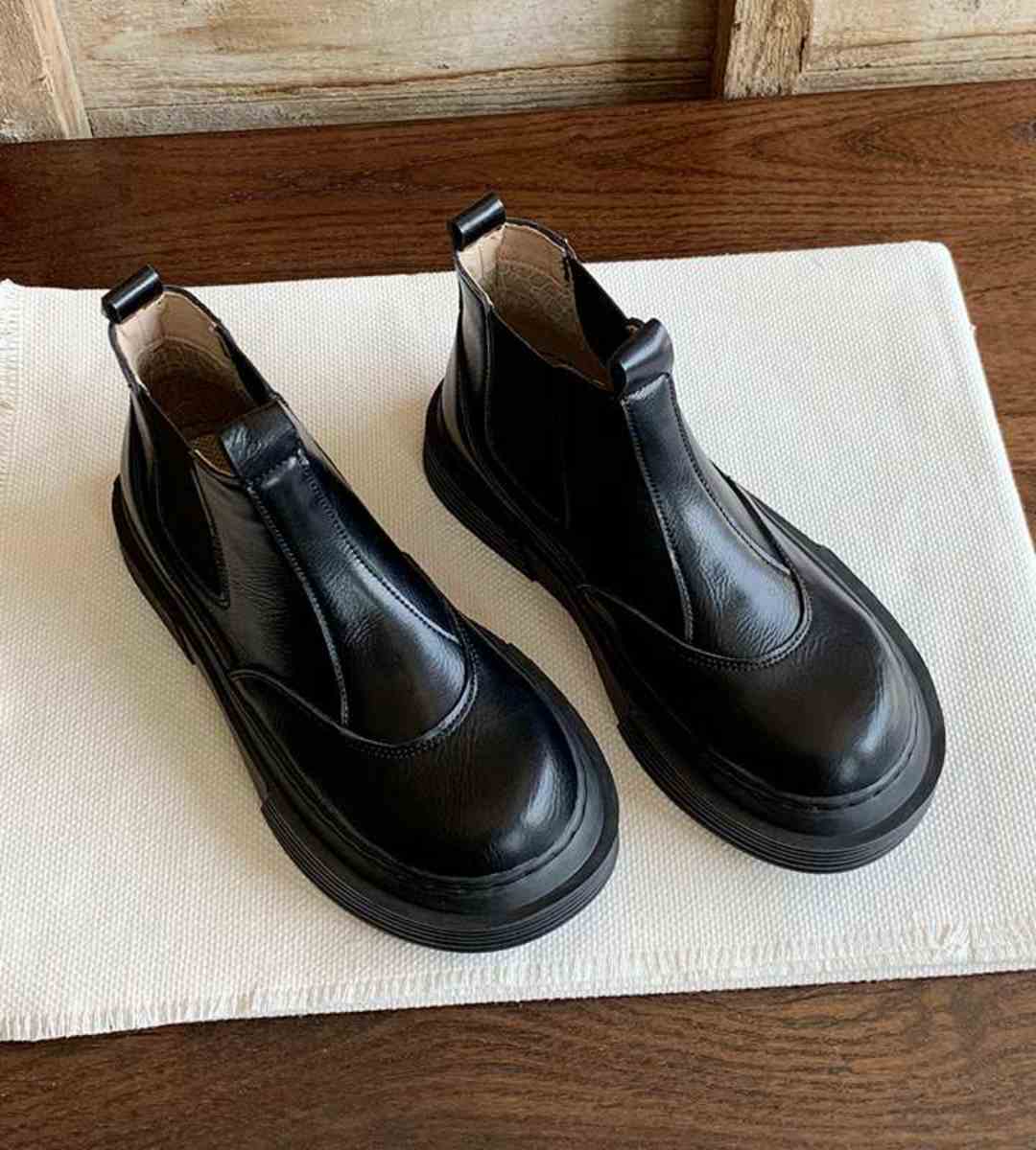 Winter Short Chelsea Boots Thick Cotton Retro Style