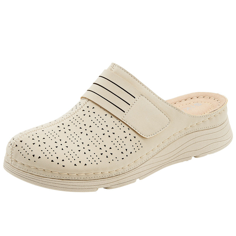 Autumn Women's Sandals Comfortable Casual Closed Toe Slippers Hollow Platform Large Size Sandals