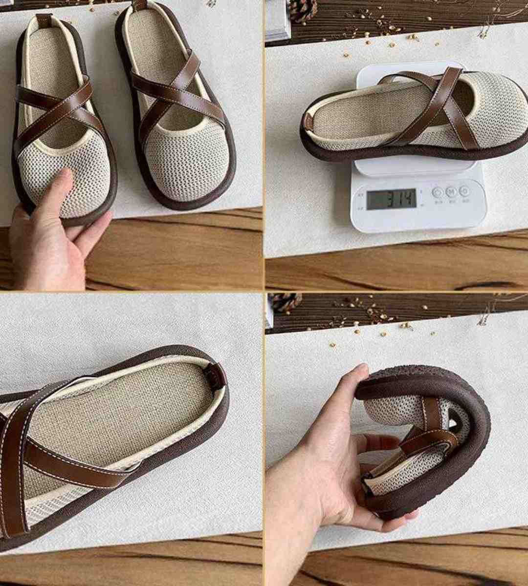 Summer Birkensock Hollow Breathable Linen Slip-on Sandals