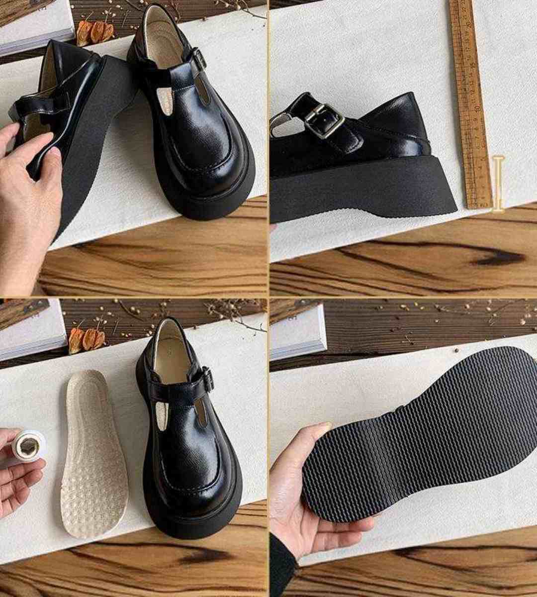 Spring Mary Jane Thick-Soled Leather Retro JK Shoes