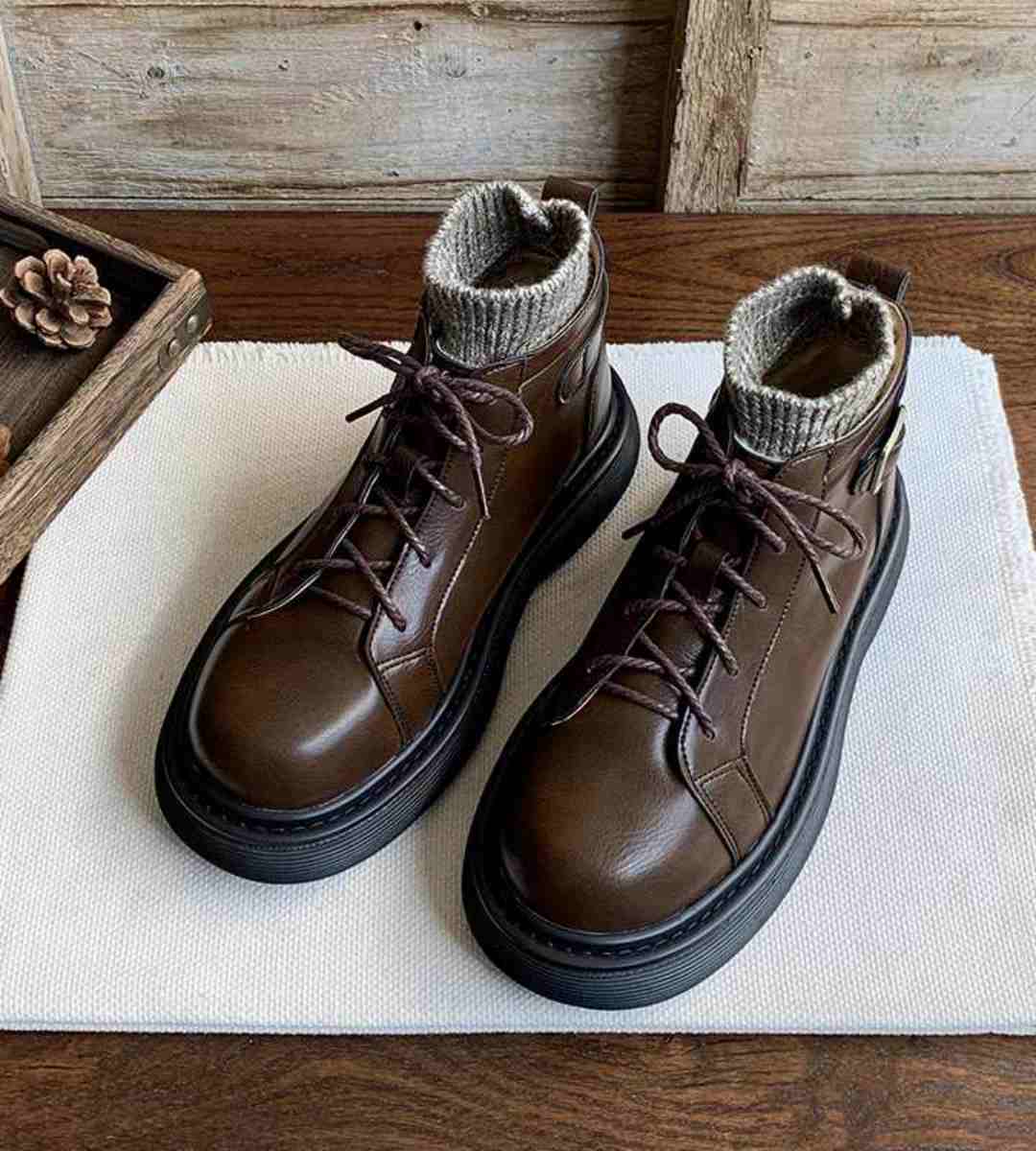 Autumn Winter - Martin Boots - Thick-soled - Warm - Women's