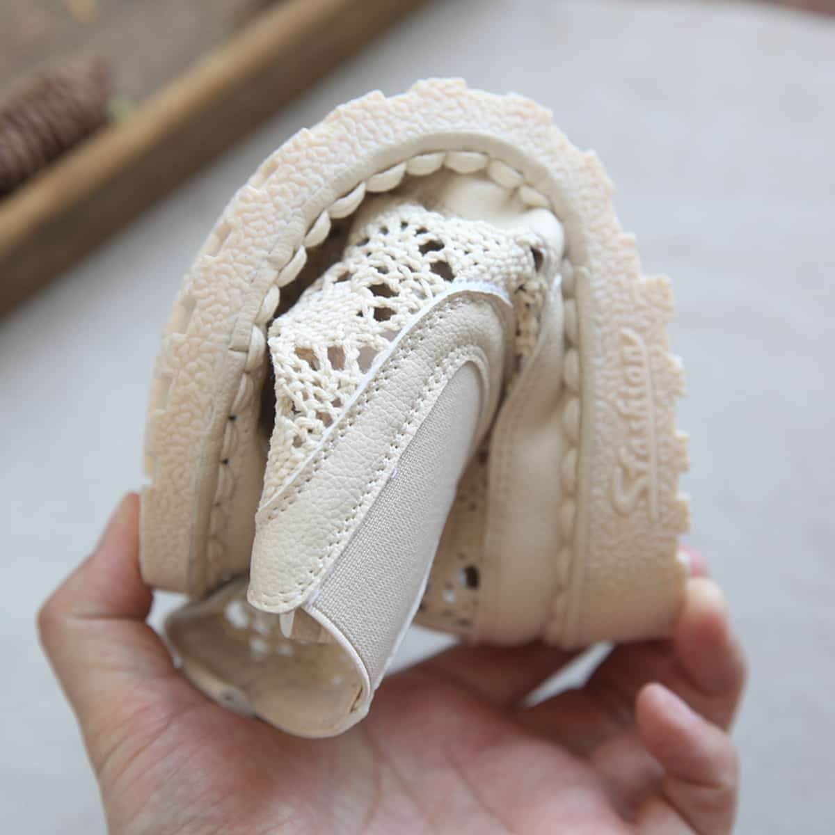 Hollow round head flat bottom cool boots summer handmade comfortable thin short net boots children