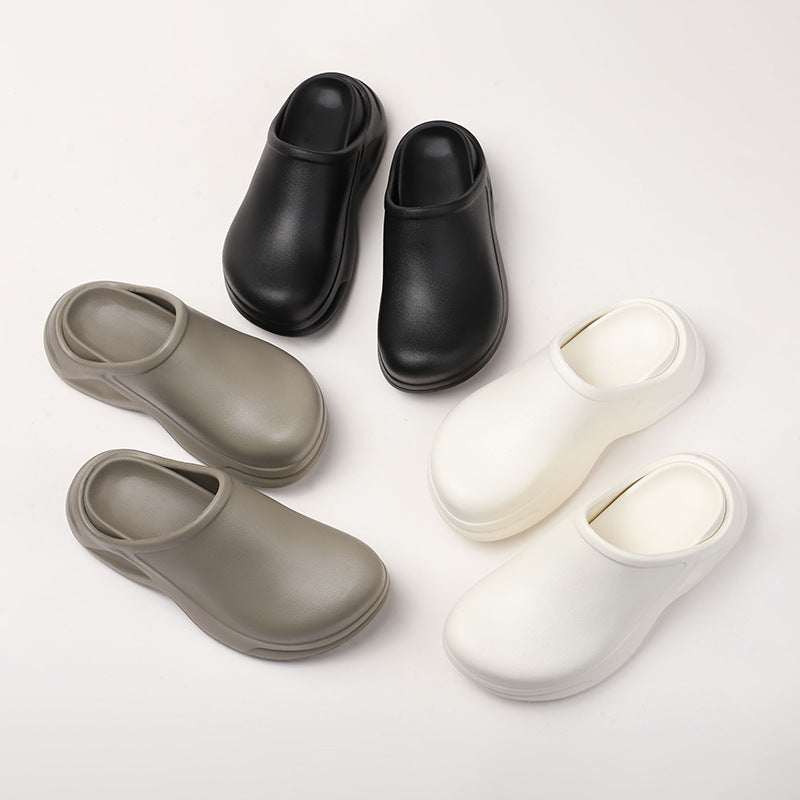 Non Slip Outdoor Hole Shoes Thick Bottom Increased Sandals Non-Slip Soft Bottom Beach Shoes
