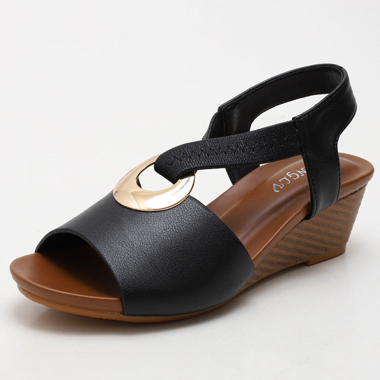 Women's Shoes European and American Comfortable Fashion Wedge Mom Shoes Platform Casual Sandals