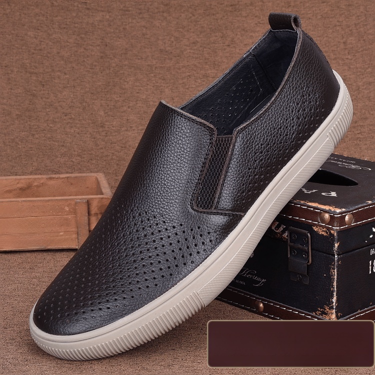 Men's shoes European and American leather shoes men's genuine leather board shoes first layer cowhide soft sole breathable outdoor casual shoes