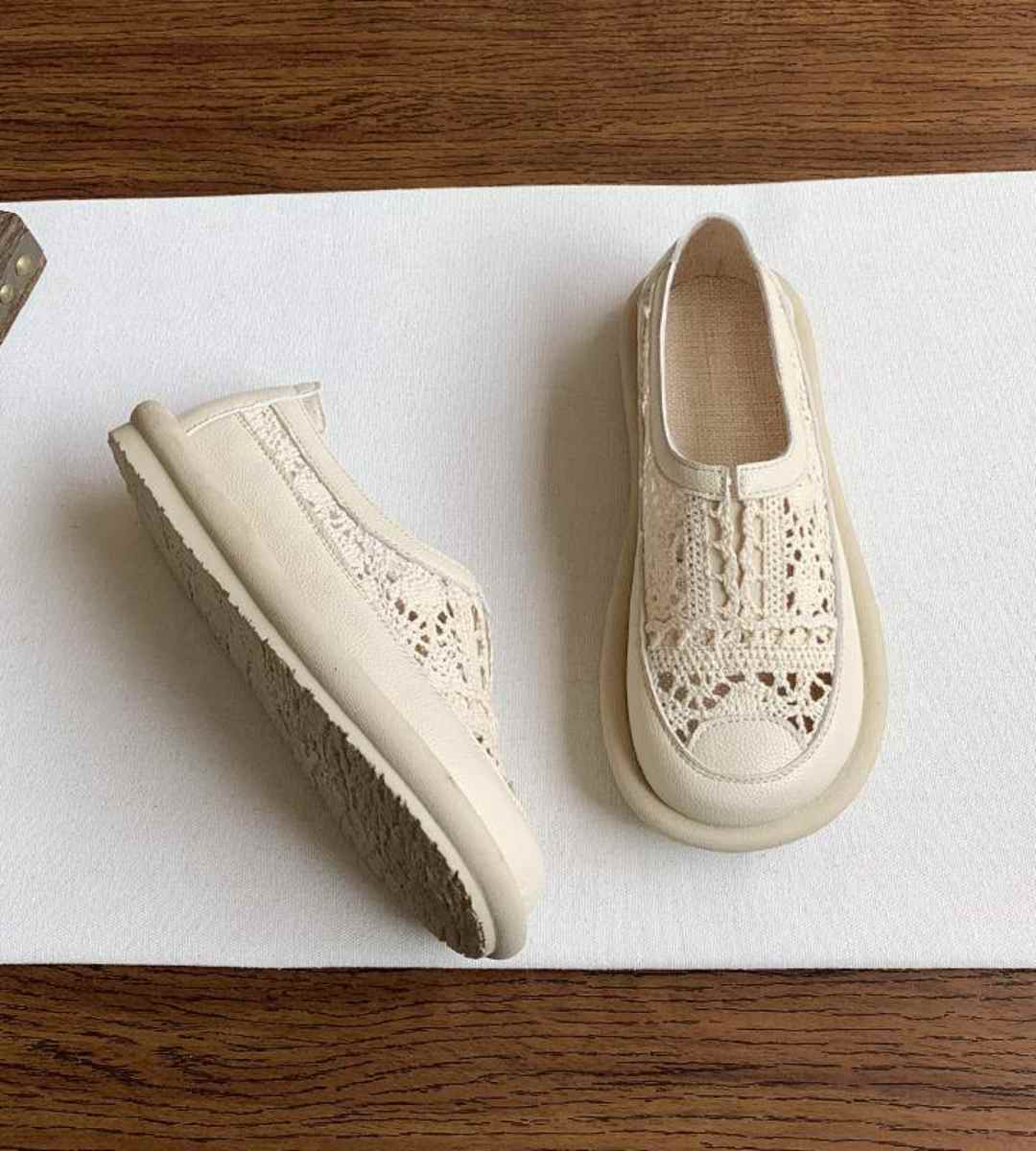 Summer Flat Lace Mesh Sandals Cotton Cool Casual Shoes