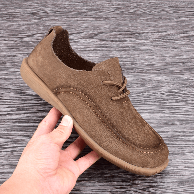 Breathable single-layer cowhide leather versatile men's casual leather shoes men's soft-soled driving shoes