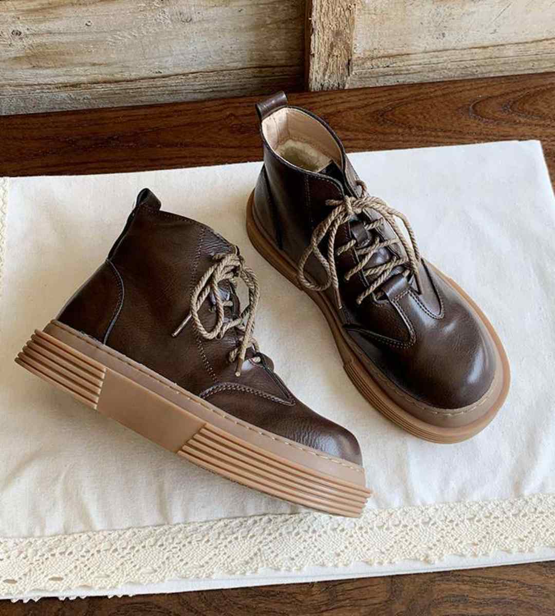 Autumn Winter Short Martin Boots Plush Cotton Casual Student