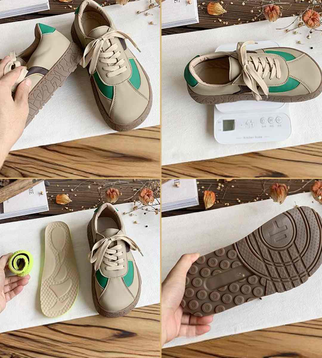 Spring Casual Sneakers Leather Trendy Lightweight Footwear