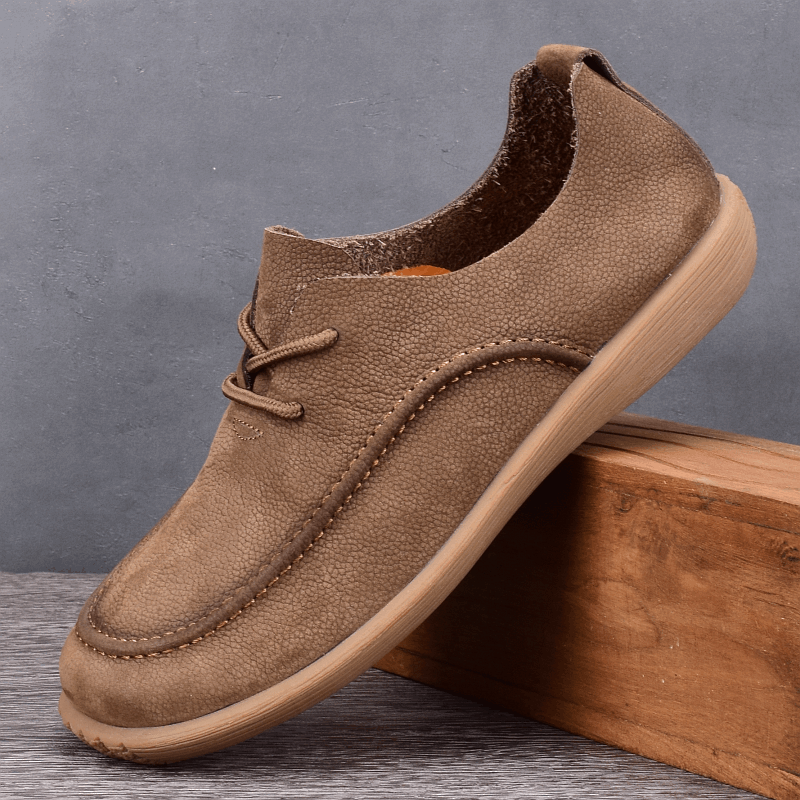 Breathable single-layer cowhide leather versatile men's casual leather shoes men's soft-soled driving shoes