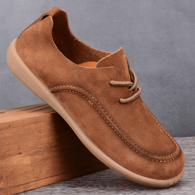 Breathable single-layer cowhide leather versatile men's casual leather shoes men's soft-soled driving shoes