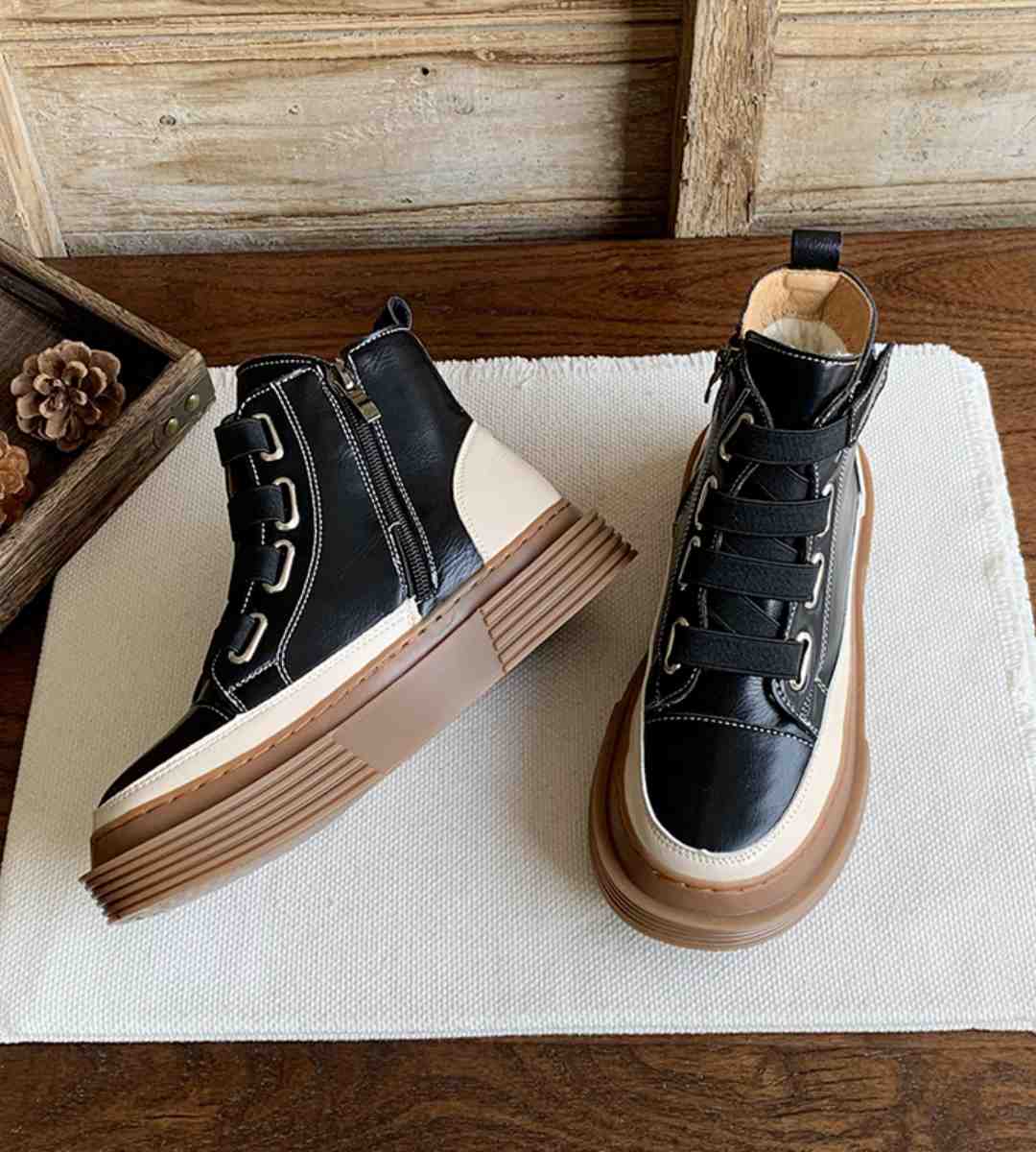 Autumn Casual Sneakers Leather Sporty Fashion Lightweight