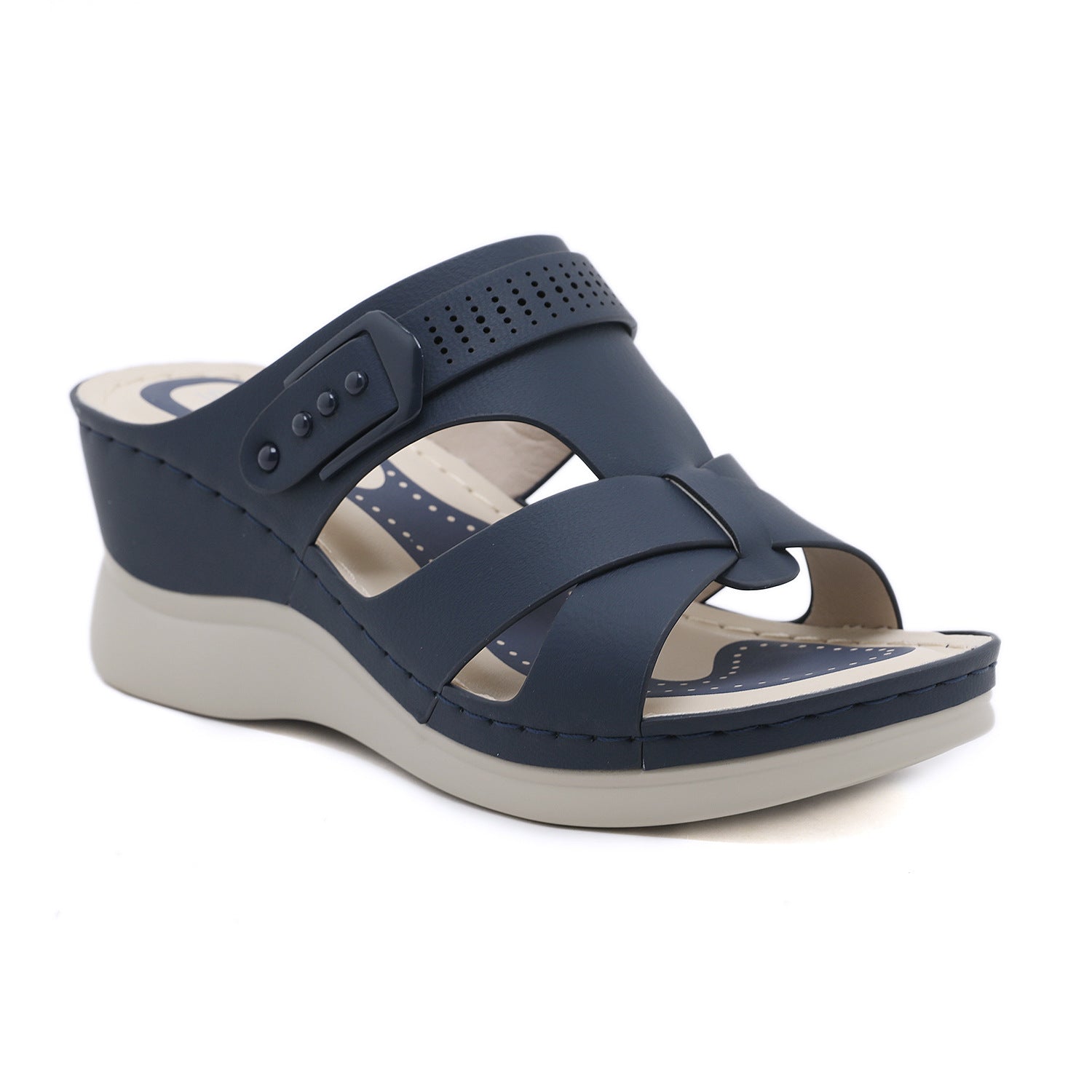 JS6331-2 Spring/Summer Comfort and Casual Wedge Beach Outdoor Slippers Women's Shoes