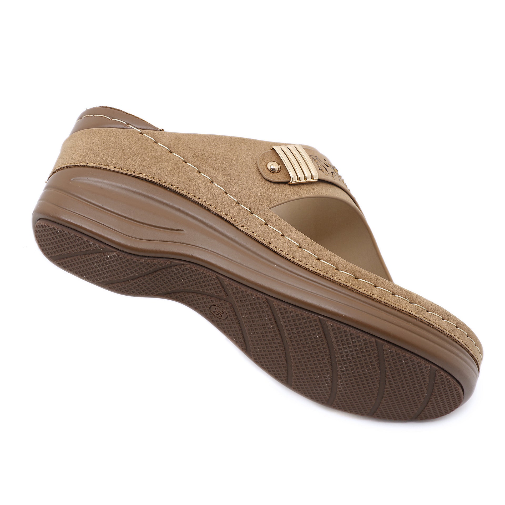 Non-Slip Bottom 6 Women's Shoes Stitching Wedge Rhinestone Metal plus Size Slippers Women