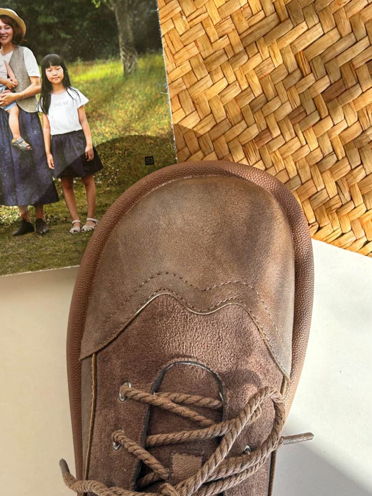 Small leather shoes women's new round head lace-up flats student single shoes