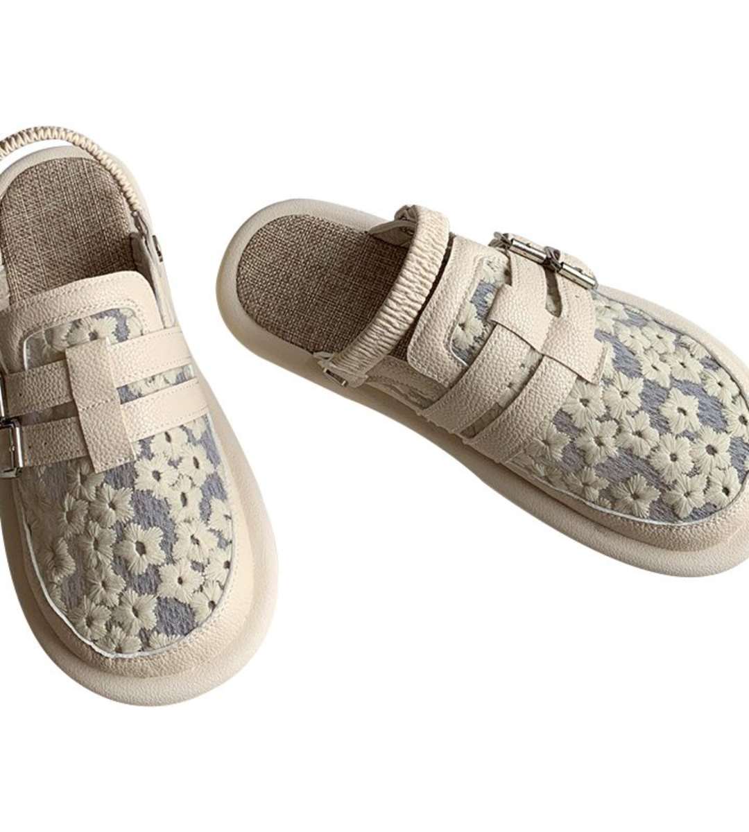 Summer Sandals Cotton Linen Retro Two-in-One Shoes