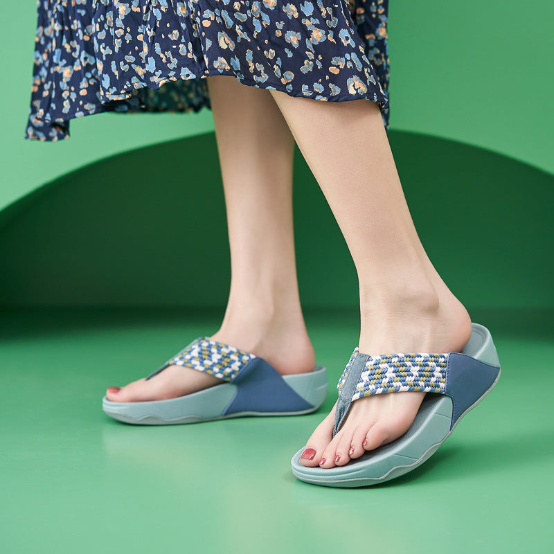 Women's Lightweight Sports Style Comfortable Elastic Large Size Platform Slippers Sandals | Sports sandals