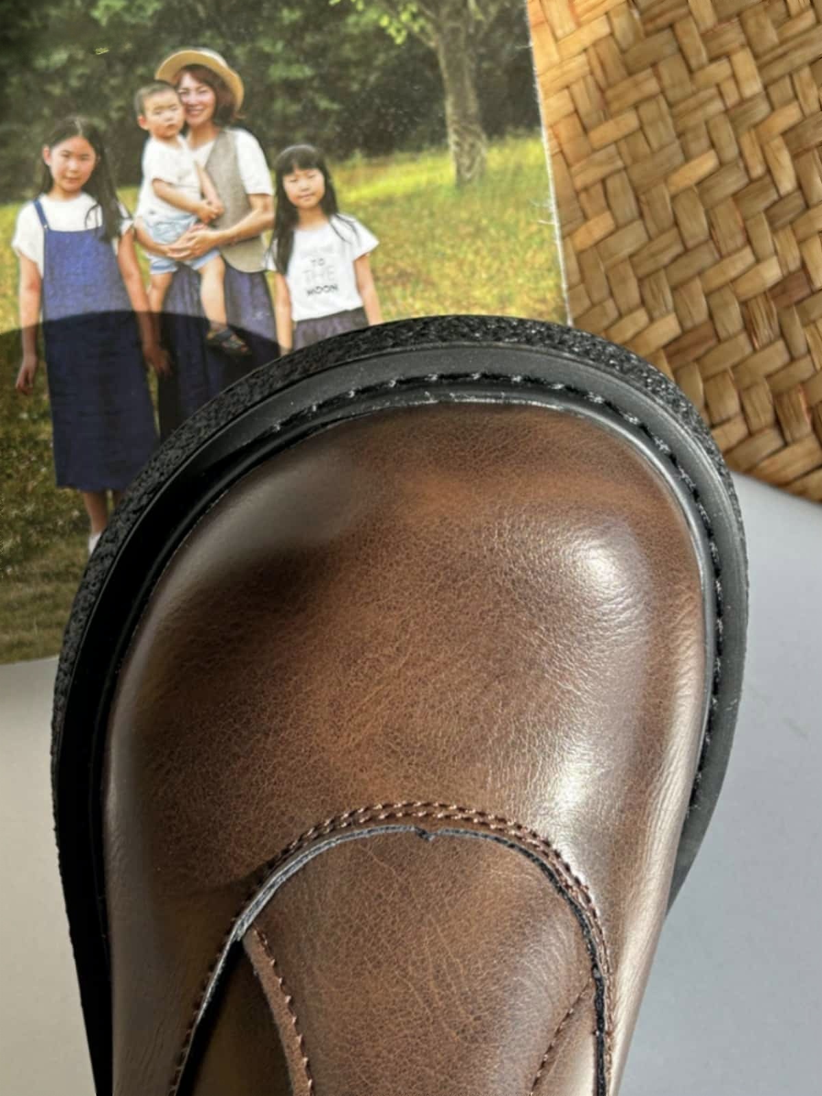 Round head platform big head shoes autumn and winter velvet black medium heel  boots short boots