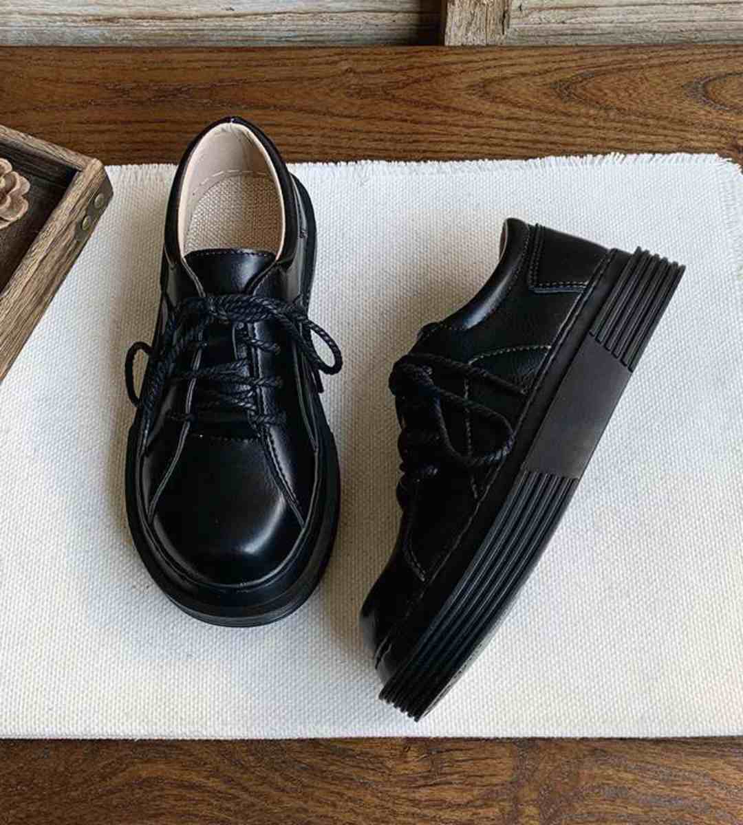 Fall 2024 Women's Oxford Leather Platform Casual Shoes