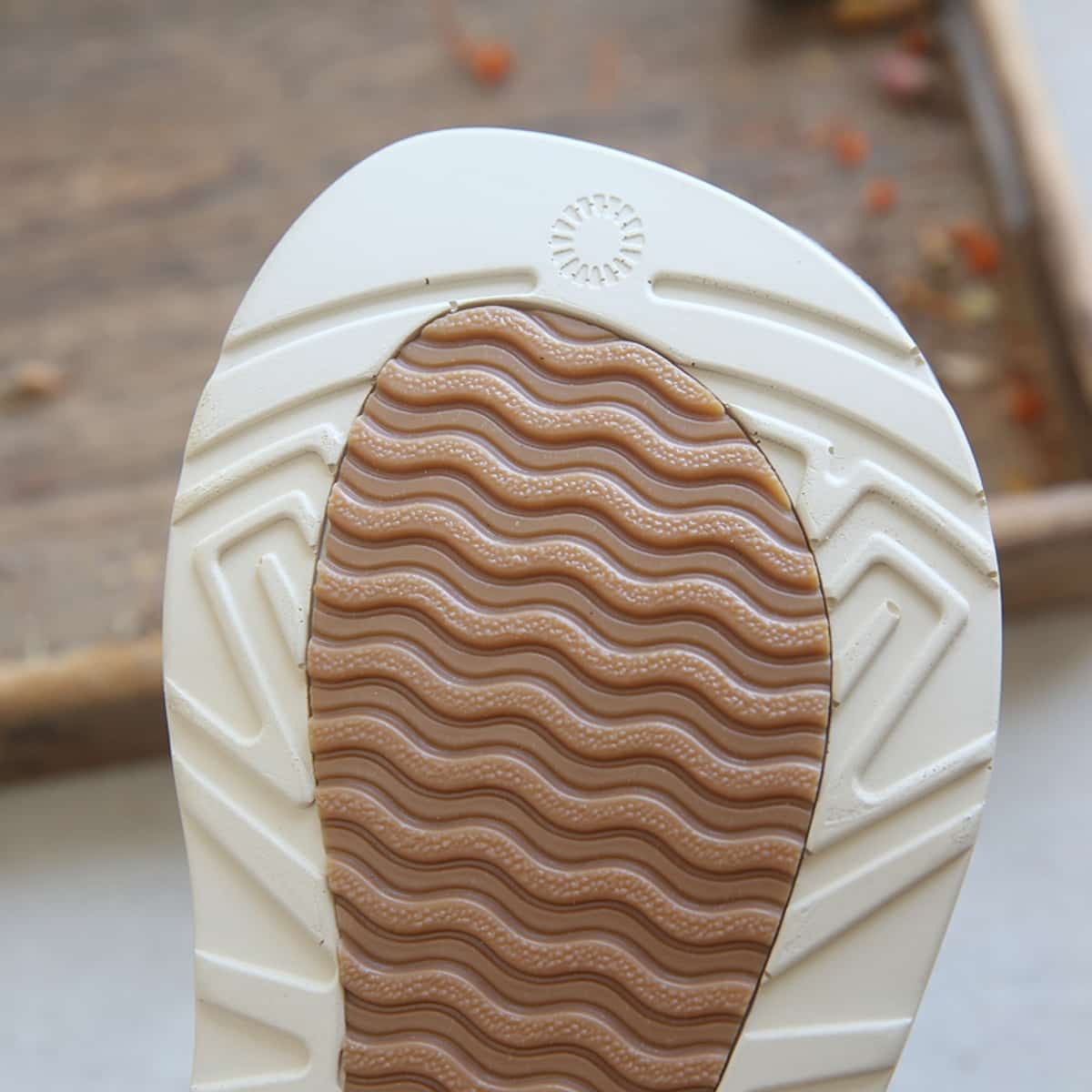Leather Hollow Round Head Platform Big Head Shoes Summer Velcro Roman Sandals