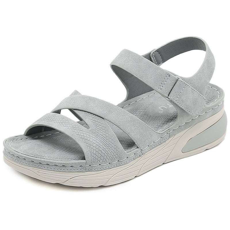 Lightweight sandals, casual sports comfort, thick soled stitching, oversized women's shoes | Sports sandals