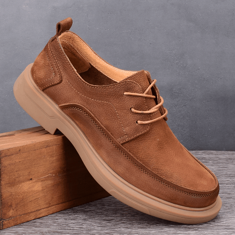 Single layer first layer cowhide men's casual leather shoes genuine leather