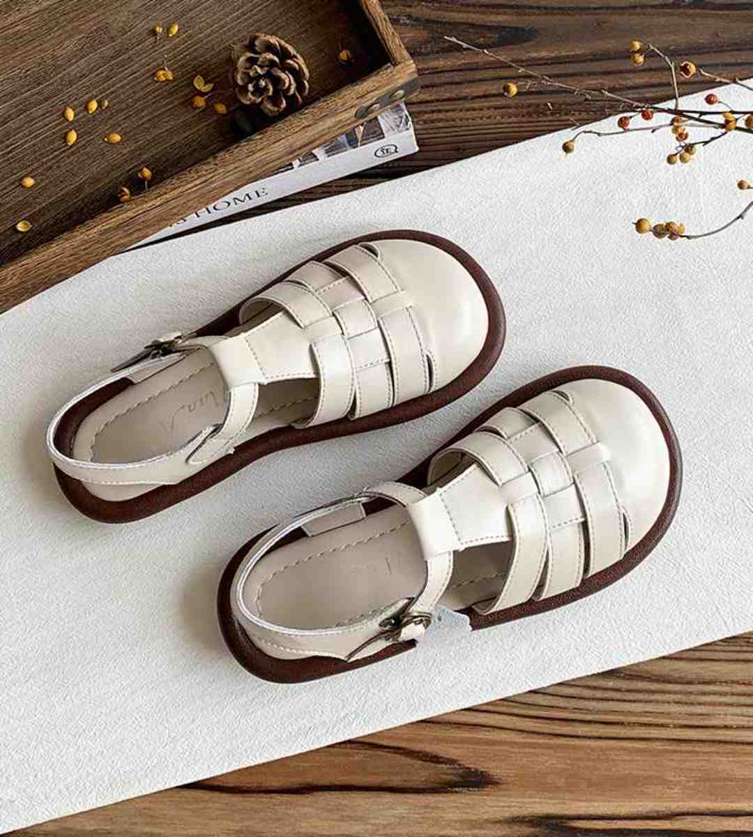 Summer Sandals Genuine Leather Hollow Design Cute Footwear