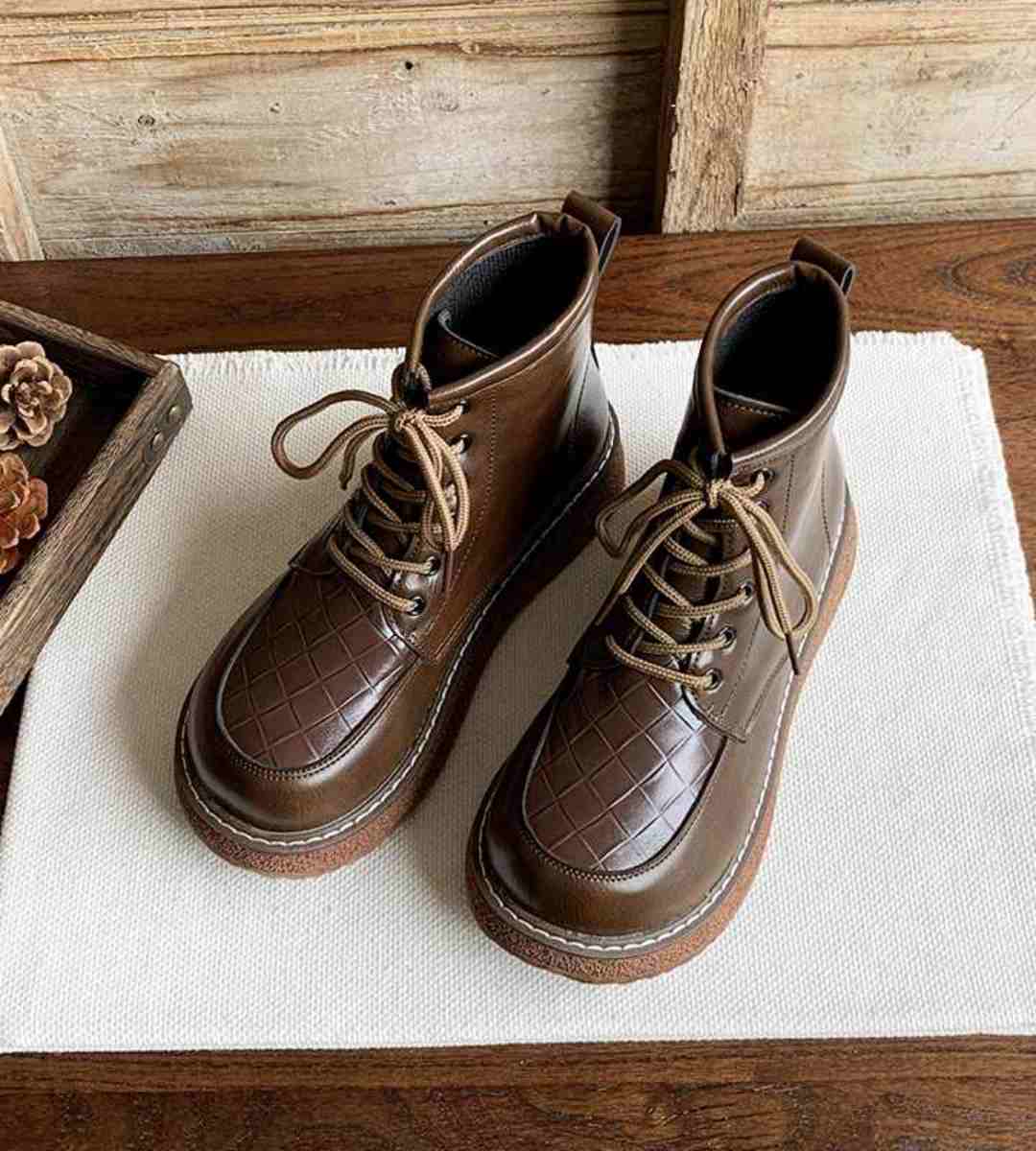 Winter Short Boots Fleece Round Toe Fashion Women