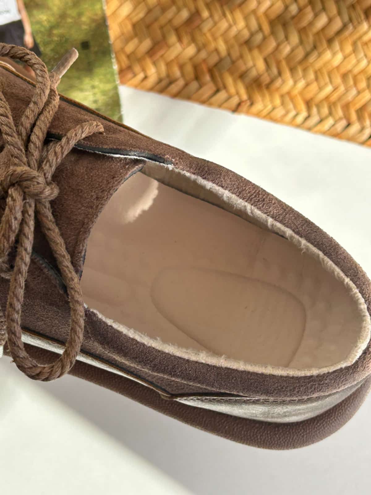 Small leather shoes women's new round head lace-up flats student single shoes