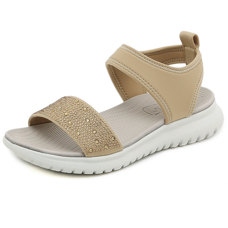 H1109-A3 Sandals women simple and light sports style rhinestone sandals women | Sports sandals