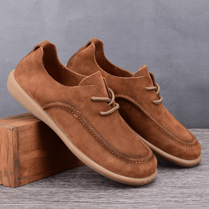 Breathable single-layer cowhide leather versatile men's casual leather shoes men's soft-soled driving shoes