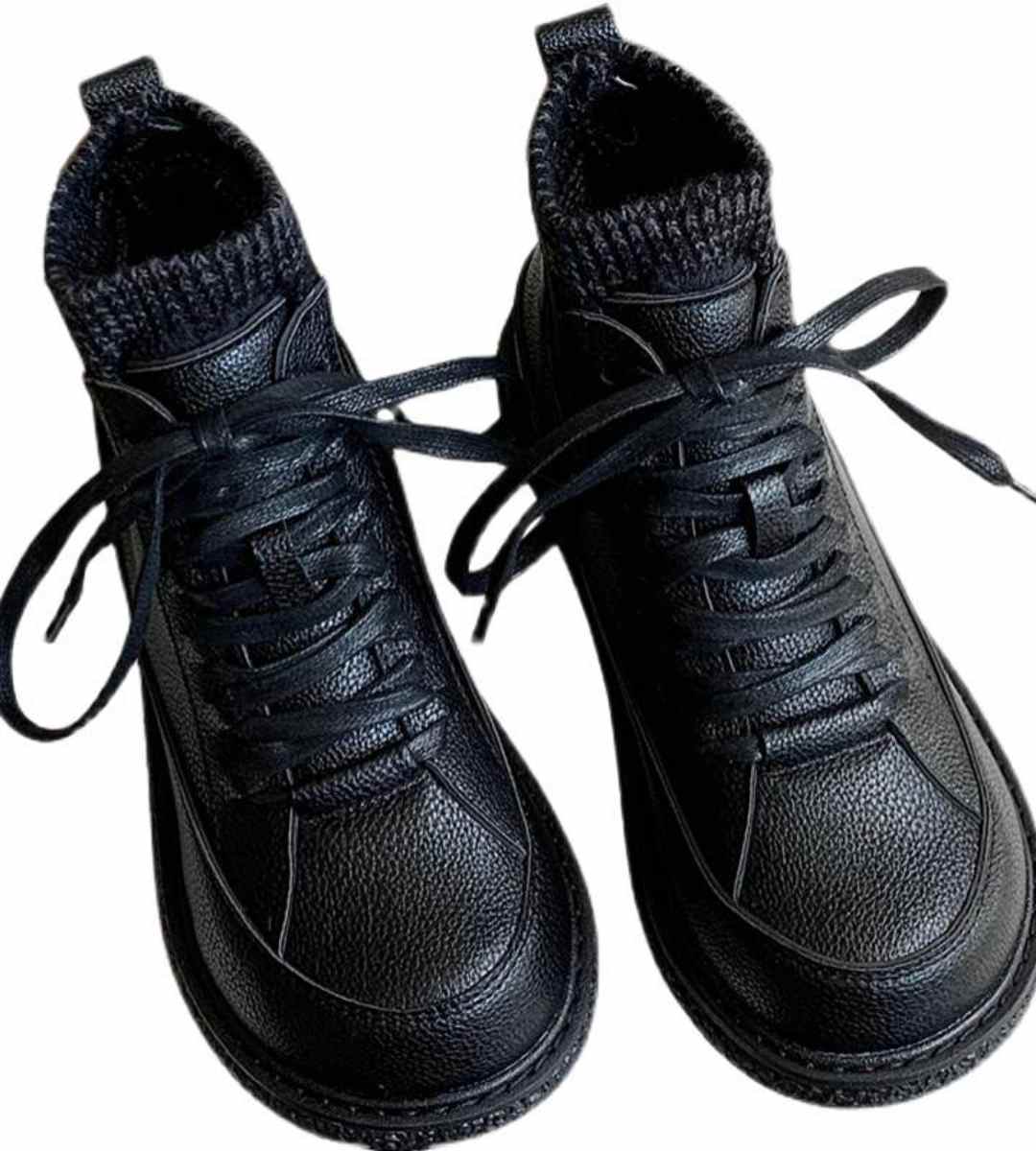 Winter Ankle Boots Thick Sole Warm College Style Martin Boot