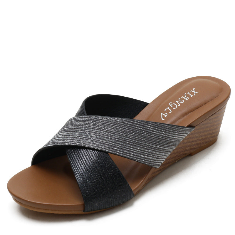 Wedge Roman Sandals Women Bohemian Ethnic Open Toe Holiday Women's Travel Shoes