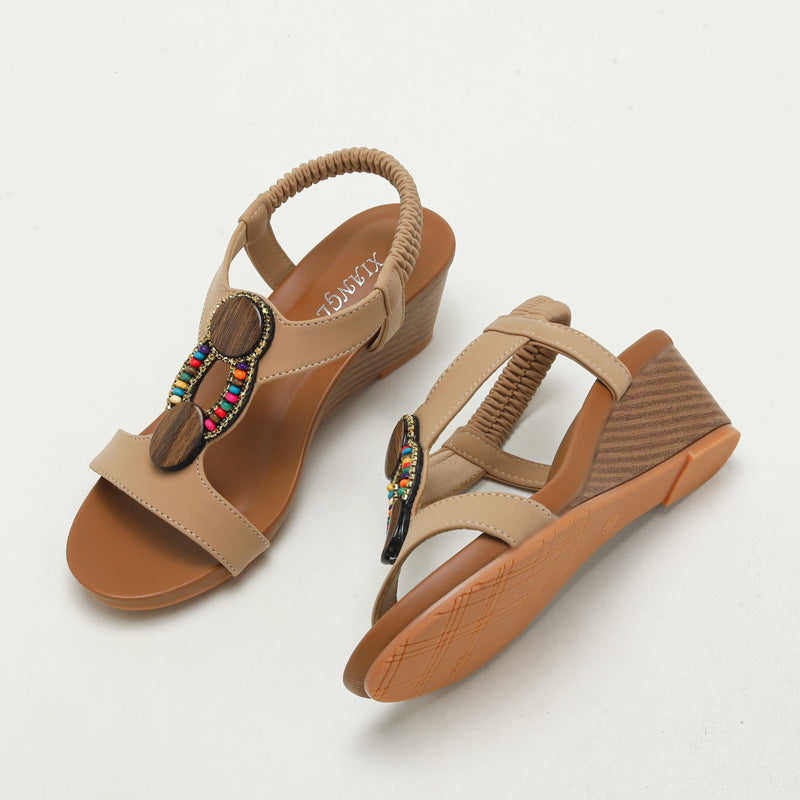 Roman Sandals Women's Wedge Fashion Beach Outdoor Fashion Seaside