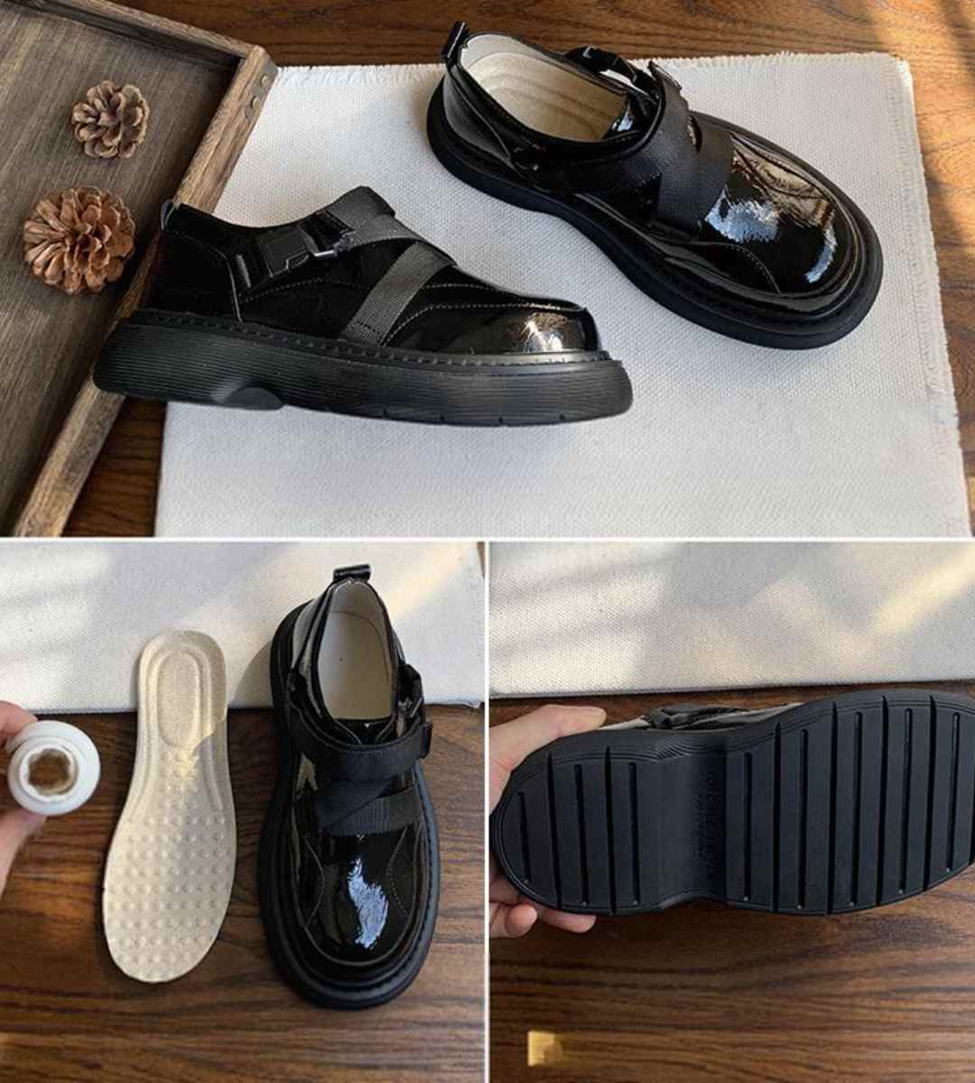 Autumn Casual Sneakers Leather Unique Fashion Type