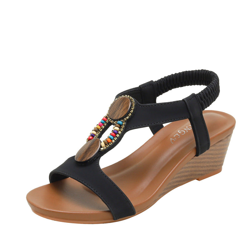 Roman Sandals Women's Wedge Fashion Beach Outdoor Fashion Seaside