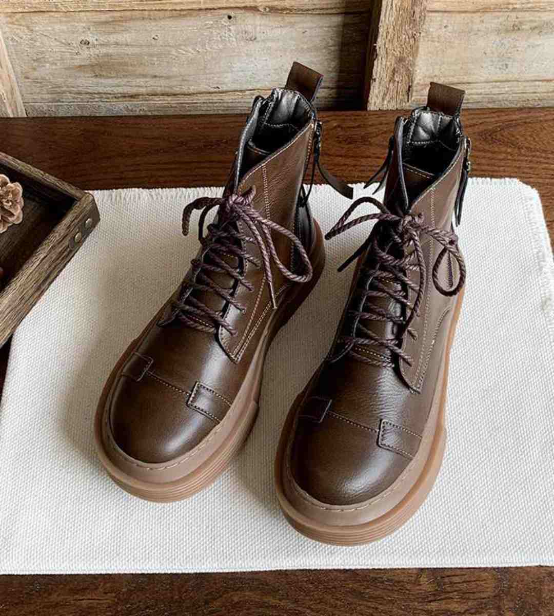 Autumn Winter - Ankle Boots - Fleece - British Style - Women's