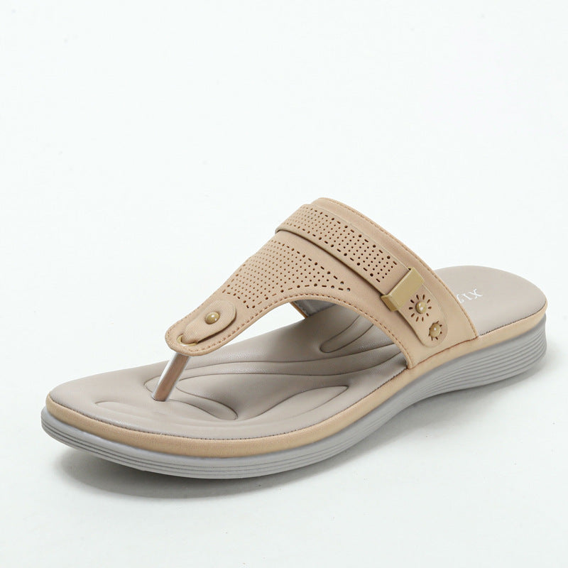 Women's Flip-Flops Fashionable Summer Thick Bottom Wedge Sandals