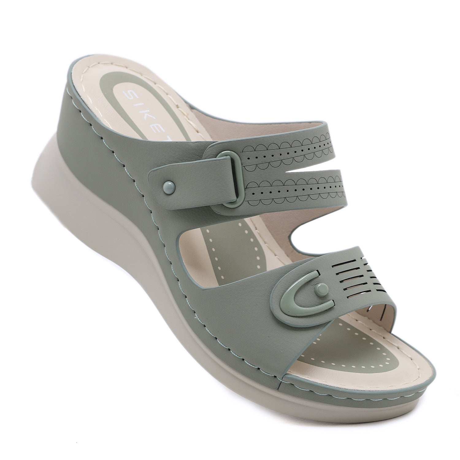 JS6331-1 Spring and Summer Fashion Casual Wedge Beach Outdoor Slippers Women's Shoes