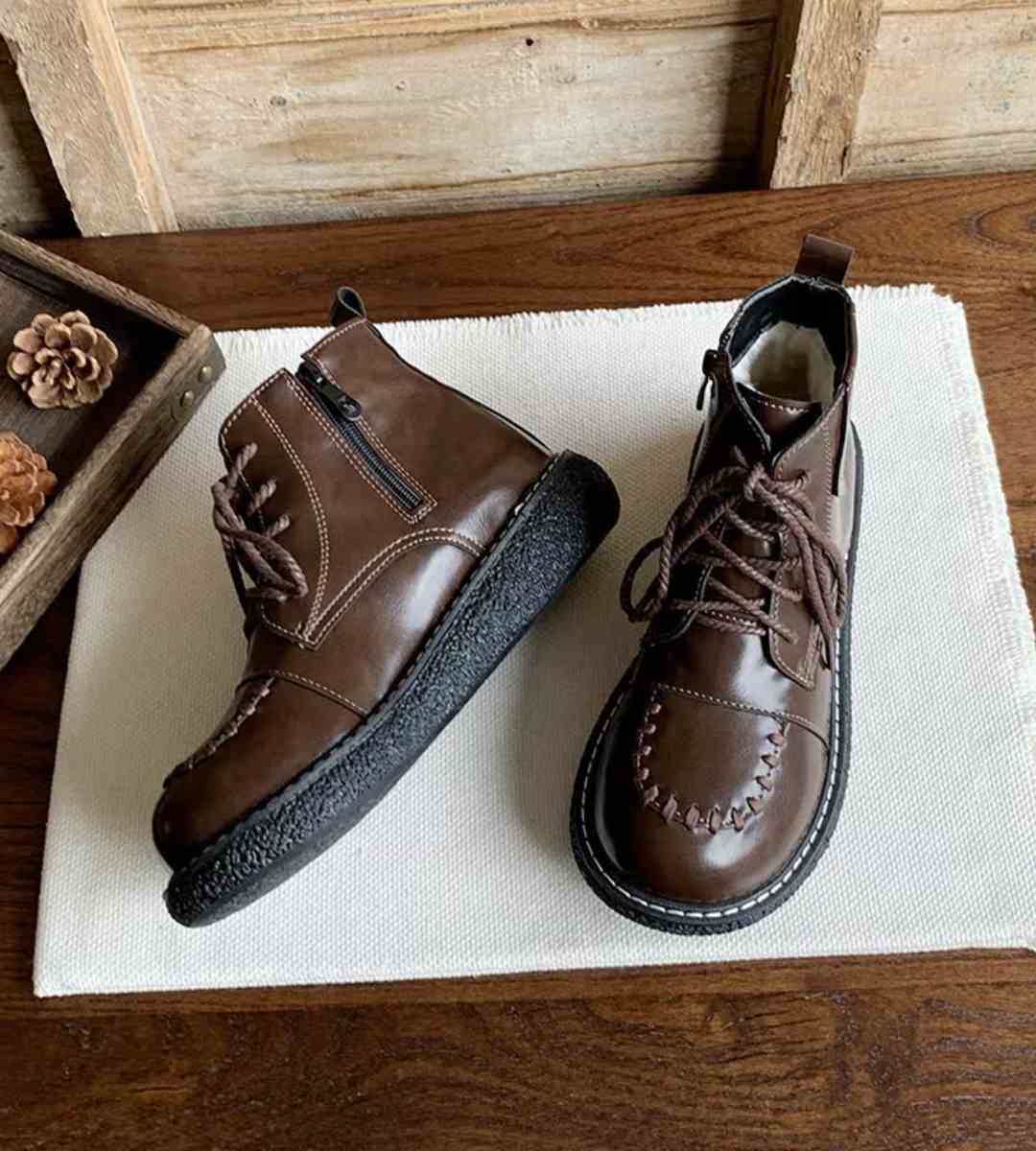 Winter Boots Leather Casual Stylish All-purpose